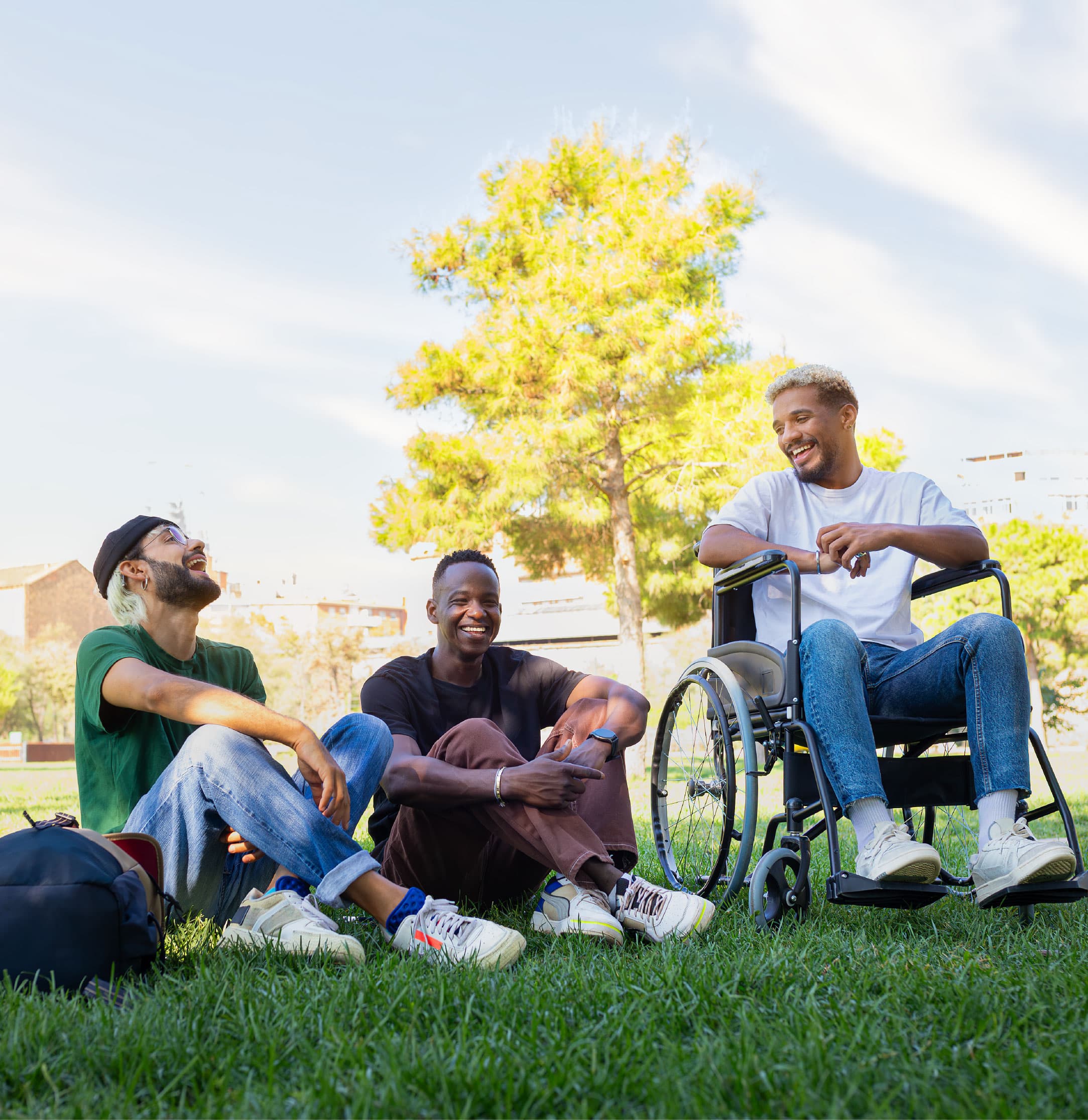 Group of friends enjoying time together outdoors